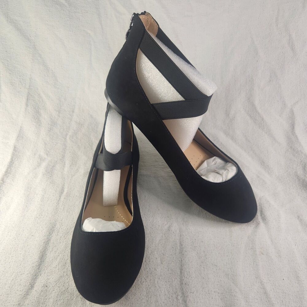 Shoes Dream Pairs Sole Stretchy Womens 9 Ankle Strap Flats Dress Zipper (SELECT)